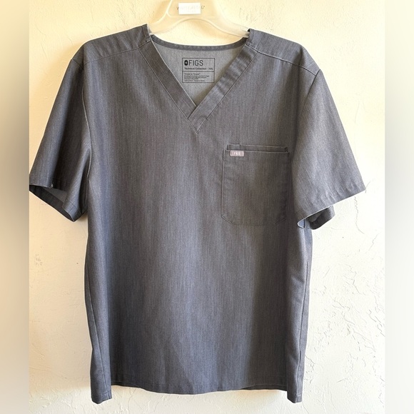 Figs Lot of 2 Soft Scrub Tops  (1) Black (1) Charcoal Gray Medical Nurse Sz XXL - Picture 4 of 11
